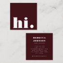 Search for burgundy business cards Simple minimalist