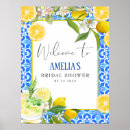 Search for lemon yellow posters Mediterranean bridal shower