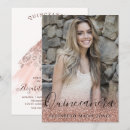 Search for rose gold dress invitations Glitter