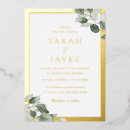 Search for green leaves border wedding invitations Leaf
