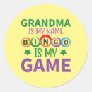 Search for bingo party stickers Grandma