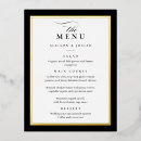 Search for gold foil menus Reception