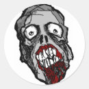 Search for zombie head stickers Halloween