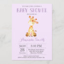 Search for purple giraffe baby shower invitations Cute