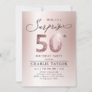 Search for rose gold surprise birthday invitations Shhh it's a surprise