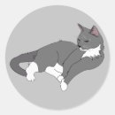 Search for gray cat stickers Tuxedo