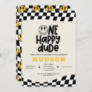 Search for black white 1st birthday invitations Vintage