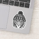 Search for beanie stickers Hipster