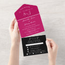 Search for black and fuchsia wedding invitations Magenta