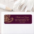 Search for red paisley return address labels For her