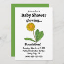 Search for dandelion baby shower invitations Modern