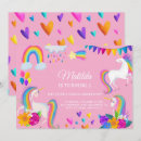 Search for rainbow colors birthday invitations Unicorn