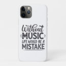 Search for music is life iphone cases Typography