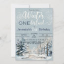 Search for winter onederland 1st birthday invitations Mountain