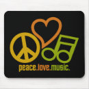 Search for peace love mousepads Music