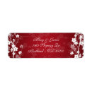 Search for red cherry blossom return address labels Flowers
