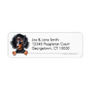 Search for black and tan dachshund return address labels Cute