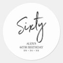 Search for black white 60th birthday stickers Modern