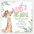 Search for wild one birthday stickers Giraffe