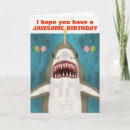 Search for funny shark birthday cards Great white shark