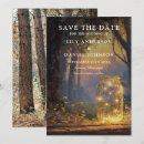 Search for enchanted forest wedding save the dates String lights