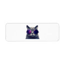 Search for hipster cat return address labels Kitten