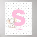 Search for elephant decor nursery posters Girl