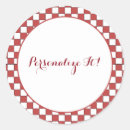 Search for red gingham stickers White