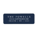 Search for navy blue return address labels Traditional