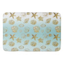 Search for sea shells bath mats Blue