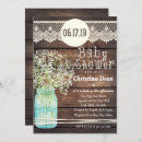 Search for mason jar baby shower invitations Rustic