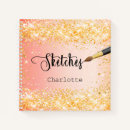 Search for orange glitter notebooks Rose gold
