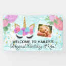 Search for unicorn birthday party banners Turquoise