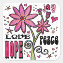 Search for love peace joy hope stickers Retro
