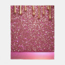 Search for shiny metallic gold blankets Pink
