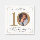 Search for 10th anniversary napkins Gold