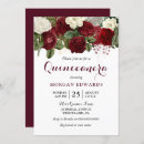 Search for red white quinceanera invitations Burgundy