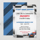 Search for chequered flag invitations Blue