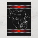 Search for black silver sweet 16 invitations Red