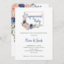 Search for navy blue blush engagement party invitations Watercolor