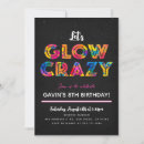 Search for lets glow crazy party invitations Colourful