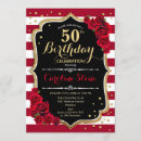 Search for red black and white gold invitations Stripes