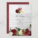 Search for wine and cheese bridal shower invitations Burgundy