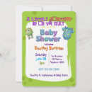 Search for little monster baby shower invitations Green