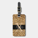Search for leopard luggage tags Initials