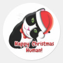 Search for black and white santa stickers Cat
