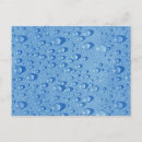 Search for drop of water postcards Blue