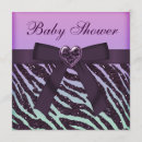 Search for zebra print baby shower invitations Purple