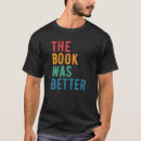 Search for the book was better tshirts Bookworm