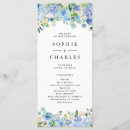 Search for hydrangea wedding programs Watercolor